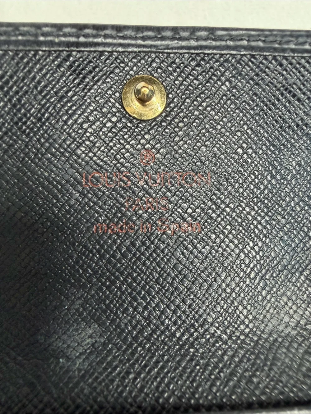 Louis Vuitton Black Epi Leather Card & Key Holder